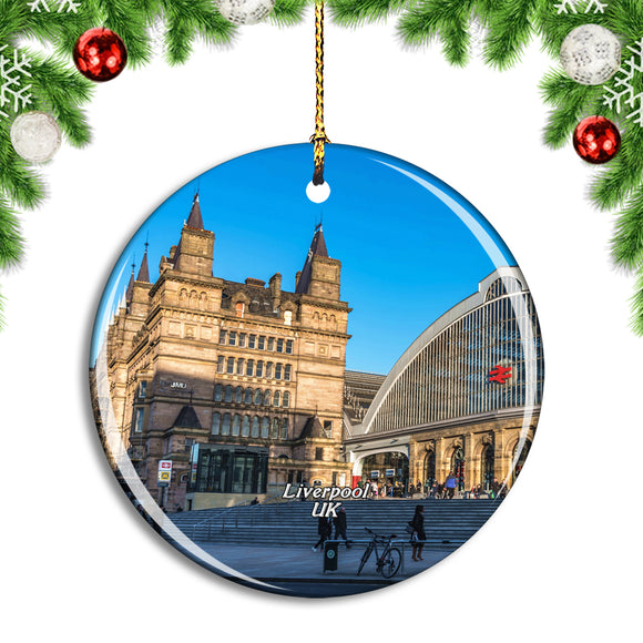 UK England Liverpool Lime Street Christmas Ornament