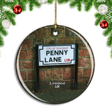 UK England Liverpool Penny Lane Christmas Ornament