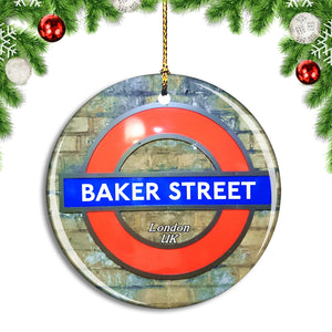 UK England London Baker Street Christmas Ornament