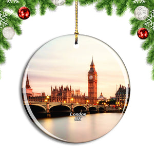 UK England London Big Ben Christmas Ornament