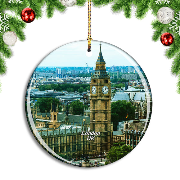 UK England London Big Ben Christmas Ornament