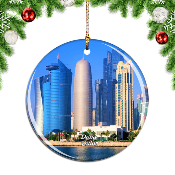 Doha Corniche Qatar Christmas Ornament