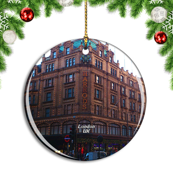 UK England London Harrods Christmas Ornament