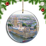 UK England London Houses of Parliament Christmas Ornament