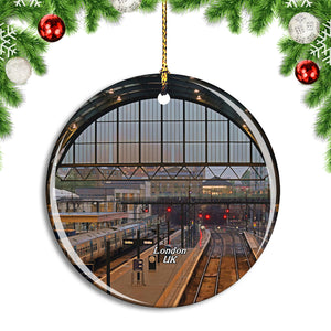 UK England London King's Cross Station Christmas Ornament