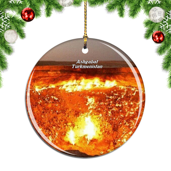 Door to Hell Ashgabat Turkmenistan Christmas Ornament