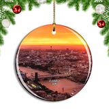 UK England London River Thames Christmas Ornament