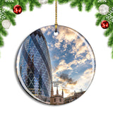 UK England London The Gherkin Christmas Ornament