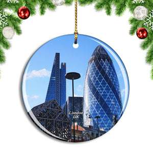 UK England London The Gherkin Christmas Ornament