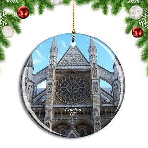 UK England London Westminster Abbey Christmas Ornament