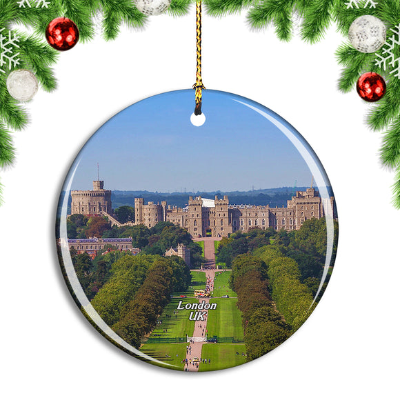 UK England London Windsor Castle Christmas Ornament