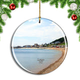 UK England Lyme Regis Beach Christmas Ornament