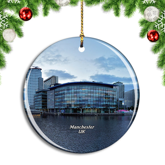 UK England Manchester BBC Salford Quays Christmas Ornament