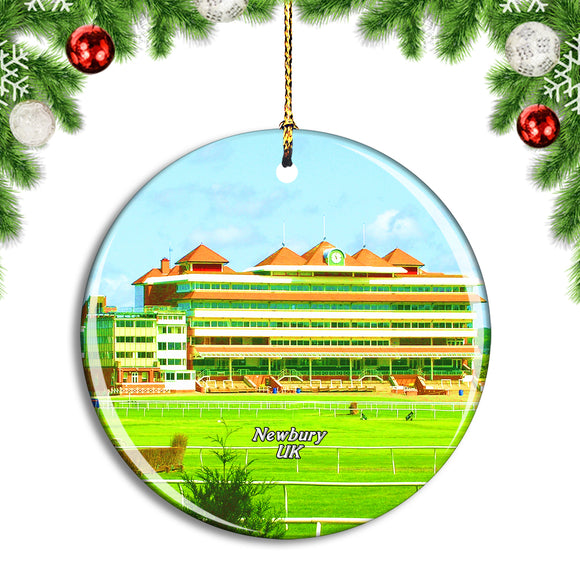 UK England Newbury Racecourse Christmas Ornament