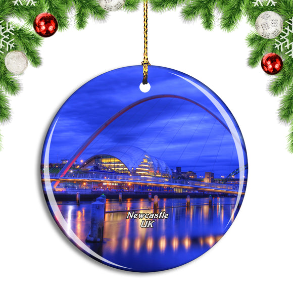 UK England Newcastle Millennium Bridge Christmas Ornament