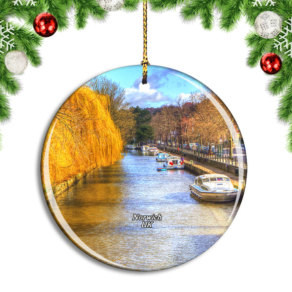 UK England Norwich Canal Christmas Ornament