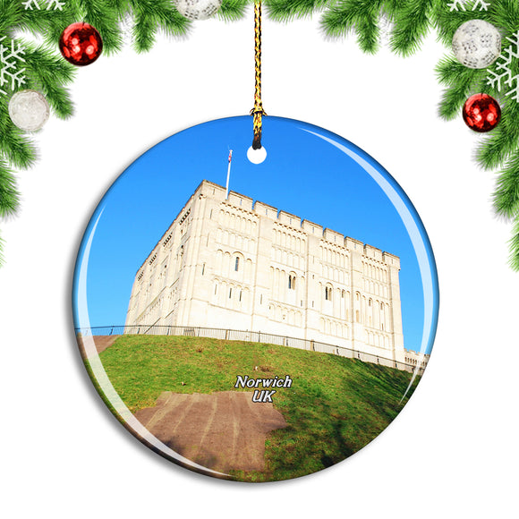 UK England Norwich Castle Christmas Ornament