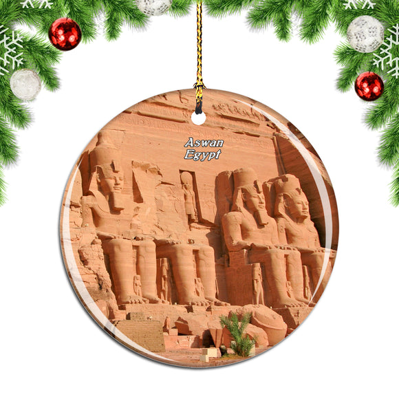 Egypt Abu Simbel Temples Aswan Christmas Ornament