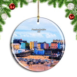 UK England Pembrokeshire Harbour Christmas Ornament