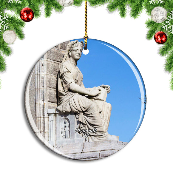 UK England Plymouth Monument Christmas Ornament