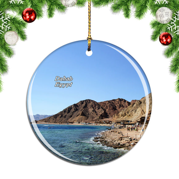 Egypt Blue Hole Dahab Christmas Ornament