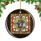 UK England Salisbury Cathedral Stained Glass Windows Christmas Ornament