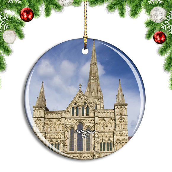 UK England Salisbury Cathedral Christmas Ornament