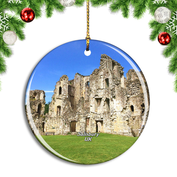 UK England Salisbury Old Wardour Castle Christmas Ornament