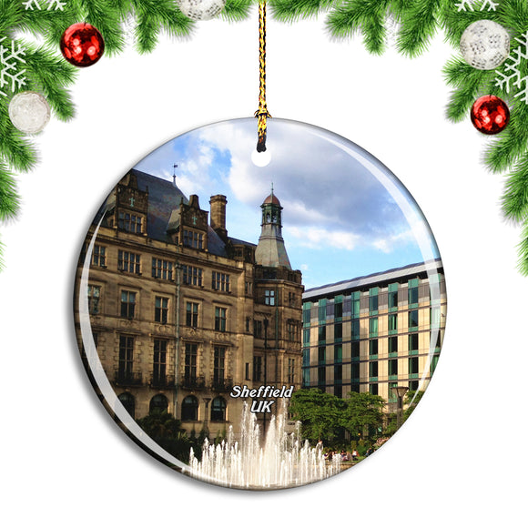 UK England Sheffield The Peace Gardens Christmas Ornament