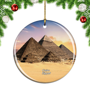 Egypt Great Pyramid of Khufu Cairo Christmas Ornament