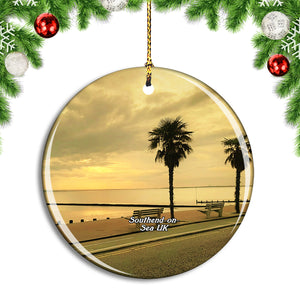 UK England Southend-on-Sea Chalkwell Beach Christmas Ornament