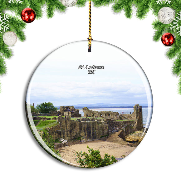 UK England St Andrews Castle Christmas Ornament