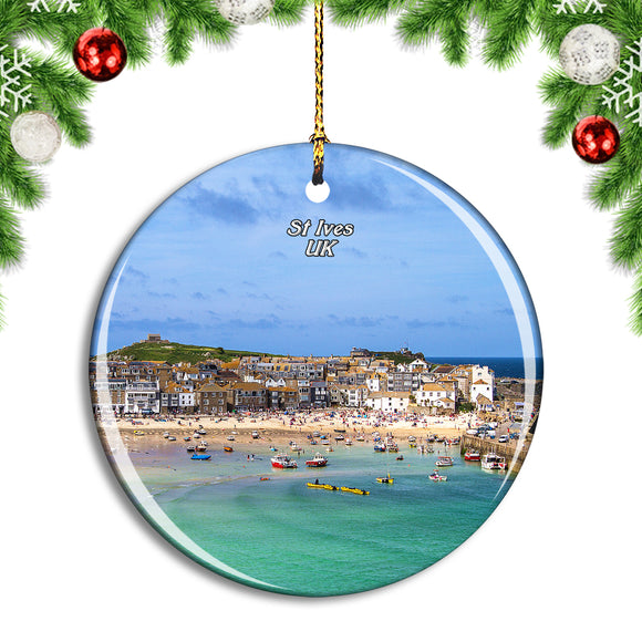 UK England St Ives Cornwall Port Christmas Ornament