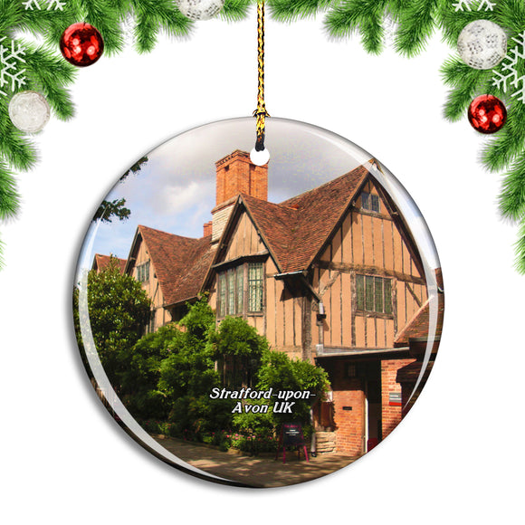 UK England Stratford-upon-Avon Hall's Croft Christmas Ornament