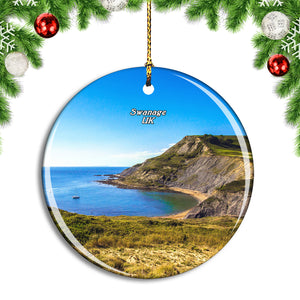 UK England Swanage Jurassic Coast Christmas Ornament