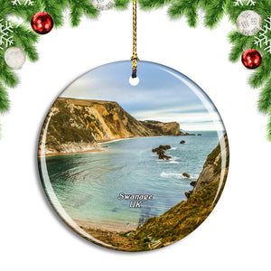 UK England Swanage Jurassic Coast Christmas Ornament