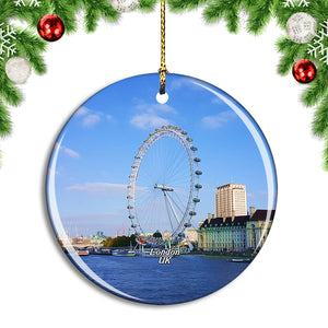 UK England The London Eye Ferris Wheel Christmas Ornament