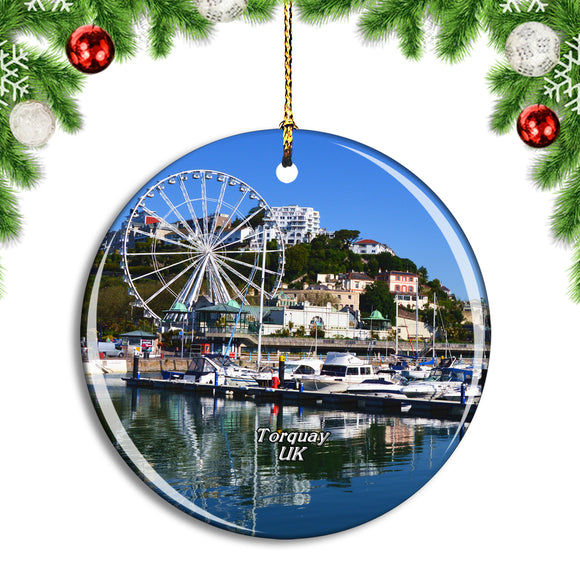 UK England Torquay Port Christmas Ornament