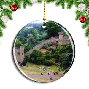 UK England Warwick Castle Christmas Ornament