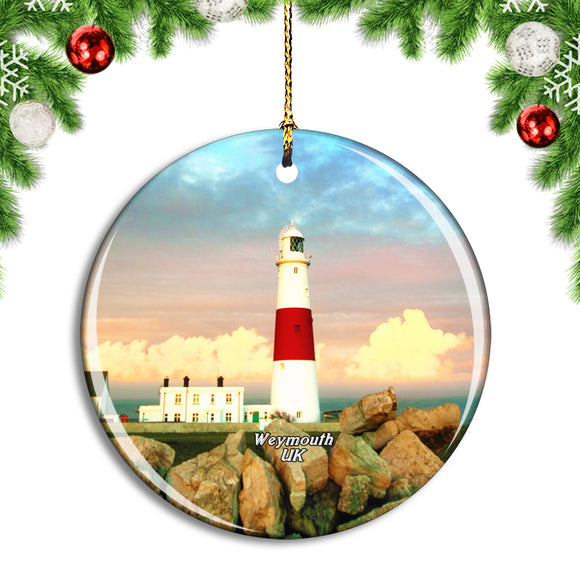 UK England Weymouth Lighthouse Christmas Ornament