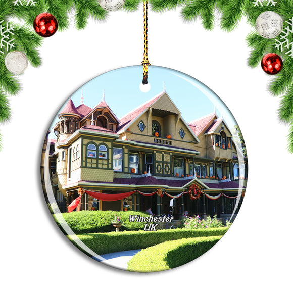 UK England Winchester Mystery House San Jose Christmas Ornament