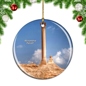 Egypt Pompey's Pillar Alexandria Christmas Ornament