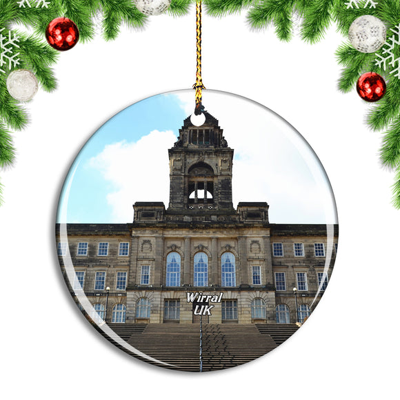 UK England Wirral Town Hall Christmas Ornament