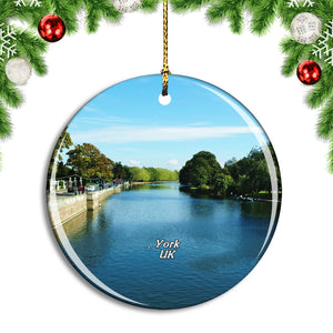 UK England York Ouse River Christmas Ornament