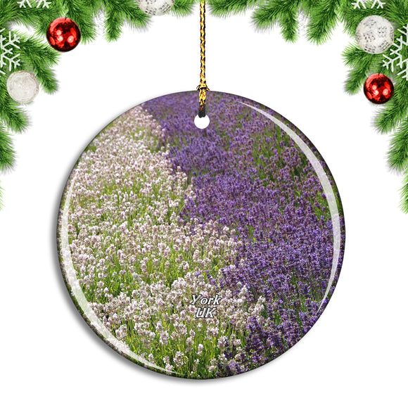 UK England York Yorkshire Lavender Christmas Ornament