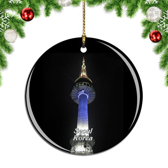 Seoul Tower Korea Christmas Ornament