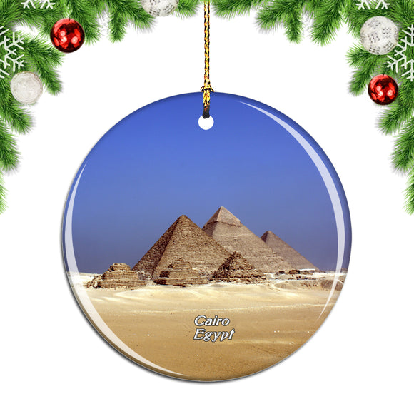 Egypt The Pyramids of Giza Cairo Christmas Ornament