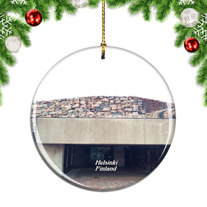 Finland Temppeliaukion Church Helsinki Christmas Ornament