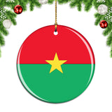 Flag Burkina Faso Christmas Ornament