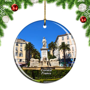 France Ajaccio Corsica Christmas Ornament